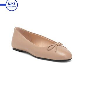 LUXURY REBEL Nude Leather Farrah Ballets